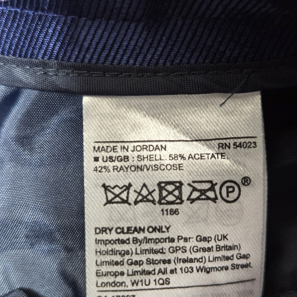 NWT Banana Republic Ryan Navy Blue Purple Striped Satin Trouser Pants Size 6S - Picture 4 of 8